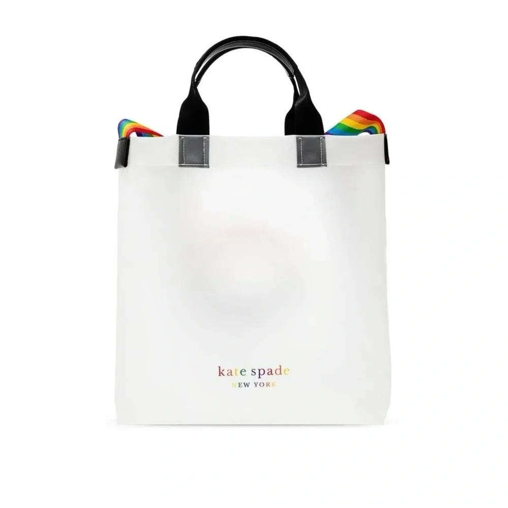 Kate Spade NWT Rainbow Clear Plastic Tote